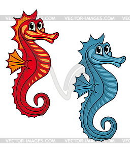 Funny seahorse - vector clipart / vector image