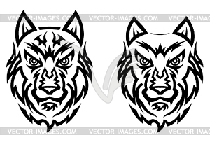 Tribal wolf tattoo - vector clipart / vector image