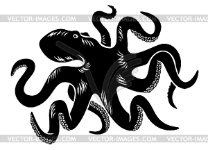 Big octopus - vector image