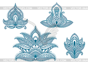 Abstract persian and indian floral elements - vector image