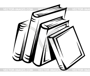 Library books - vector clip art