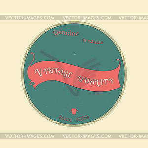 Retro style badge, vintage style - vector clip art