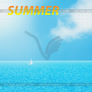 Typographic Design -Summer, geometrical shapes, - vector clipart