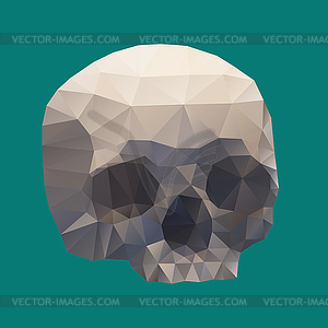 Human Skull in Triangular Style - vector EPS clipart