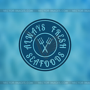 Seafood Design Label - vector clipart / vector image