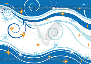 New Year`s blue background - vector image