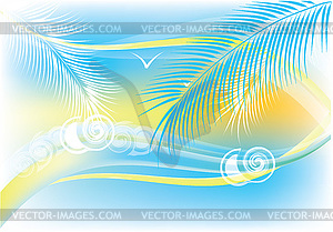 Summer sea background - vector clipart