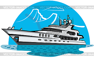 Luxury yacht - vector image