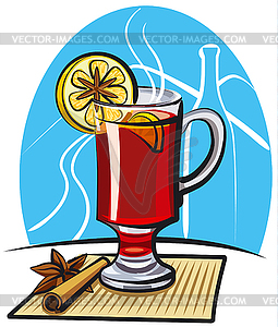 Milled wine - vector image