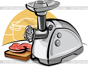 Electric meat grinder - vector clipart