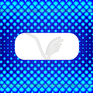 Blue halftone background with white banner. for you - royalty-free vector clipart