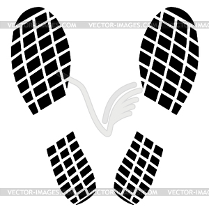 Black footprint icon - vector image