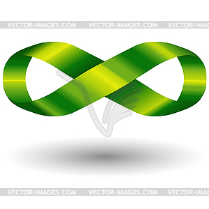 Green infinity symbol - vector clipart