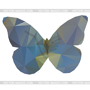 Triangle butterfly - color vector clipart