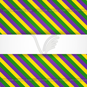 Mardi gras background with banner - vector image