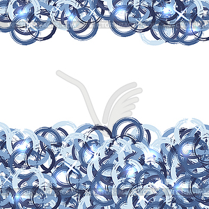 Abstract background with grunge blue circles - vector clip art