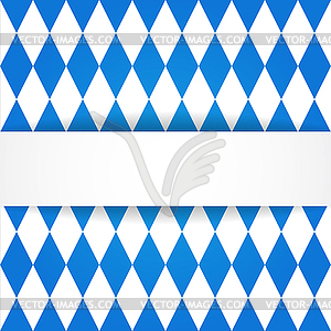 Oktoberfest background. Bavarian flag pattern - vector clip art