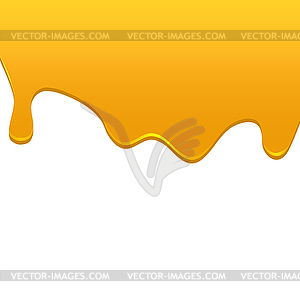 Flow of sweet honey drips - vector image