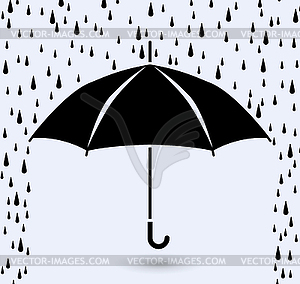 Symbol of umbrella protection of rain - vector clip art