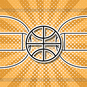 Basketball symbol - vector image