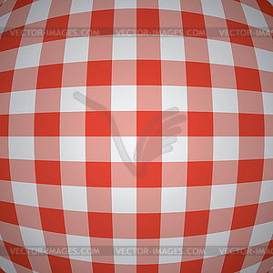 3d red picnic tablecloth background - vector clipart