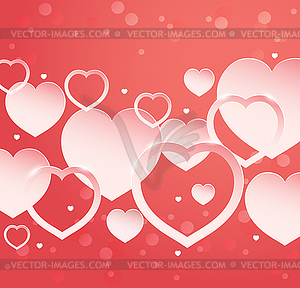 Hearts, abstract design for Valentines day - vector image