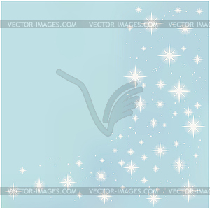 Shining stars on blue background - vector image