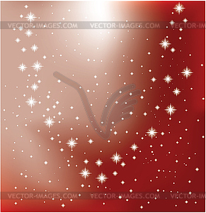 Shining star on red background - vector clipart
