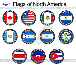 Flags of North America. Flags  - vector image