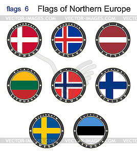 Flags of North Europe. Flags  - vector image