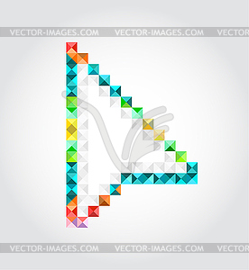 Abstract arrow of pixels - vector clipart