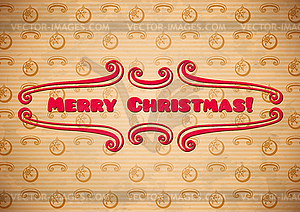 Vintage christmas label and vignettes - vector image