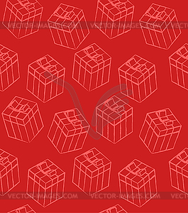 Seamless pattern with gift boxes - vector image