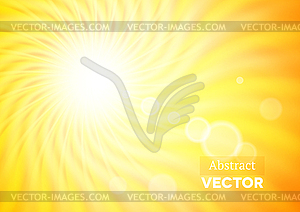 Abstract background with wavy sunshine - vector image