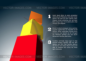Infographic with 3D cube pyramid - vector clipart