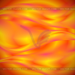 Abstract red and yellow waves - vector clip art