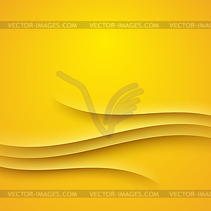 Abstract background with yellow shadow ornament - vector clipart