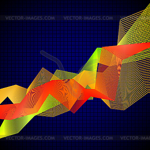 Infographic chart with blended graphs - vector clip art