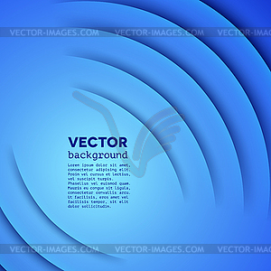 Abstract background with blue layers - vector image