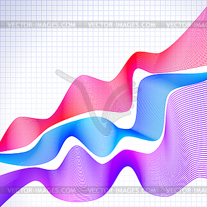 Infographic chart with blended graphs - vector clipart / vector image