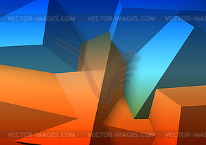 Abstract background with overlapping blue and orang - vector image