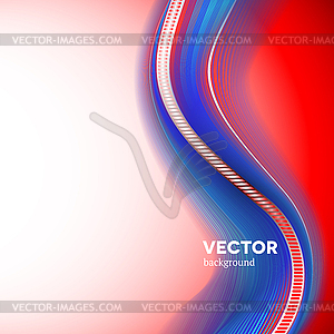 Abstract red and blue hairlines background - vector image