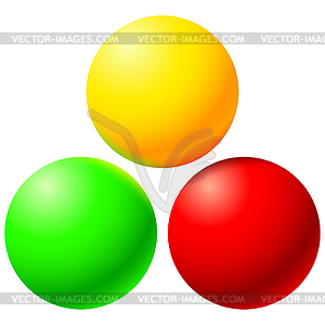 Set of bright colored balls - vector clip art