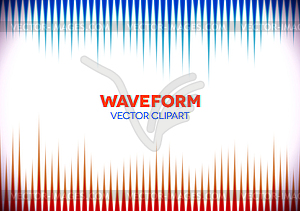 Retro styled background with sound waves - vector clip art