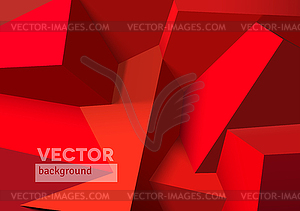 Abstract background with overlapping red cubes - vector clip art