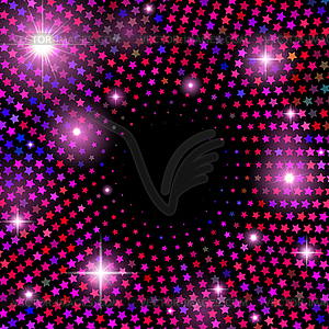 Abstract background with shiny stars - vector clip art