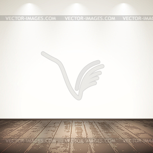 Light wooden room - vector clip art