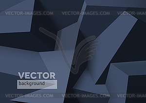 Abstract background with overlapping black cubes - vector clipart