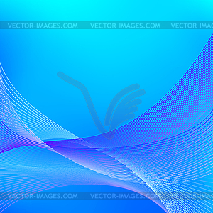 Abstract background with blue lines - vector clipart