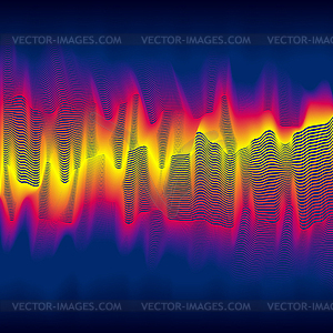 Инфракрасное тепло волна - цветной векторный клипарт
